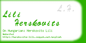 lili herskovits business card